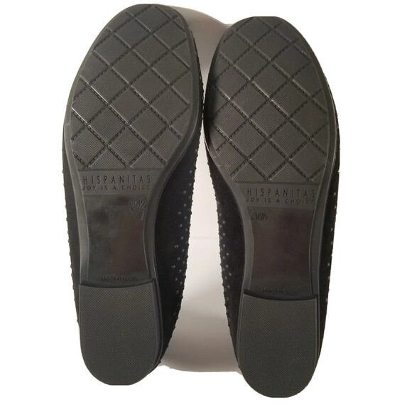 HISPANITAS 3D Black Women's Hobnail Scalloped Bethel Ballerina Flats Shoes US 6 - Picture 11 of 11